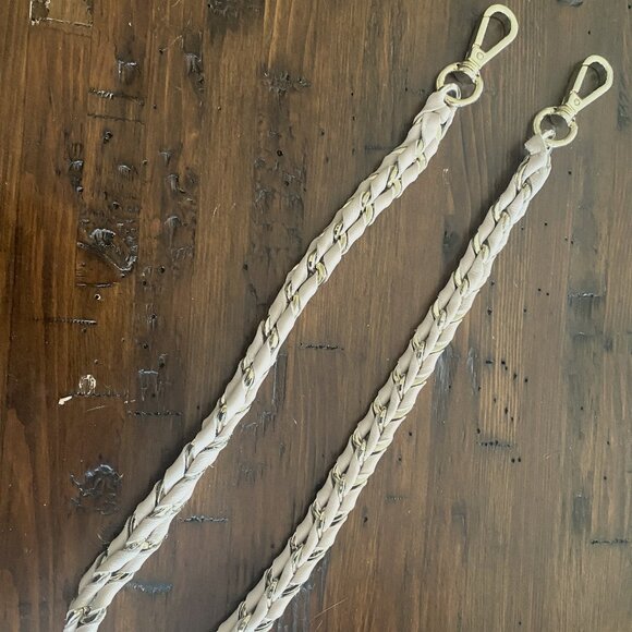 MZ Wallace Rose Gold Metallic Chain Strap Gold Tone Hardware EUC - Picture 1 of 4